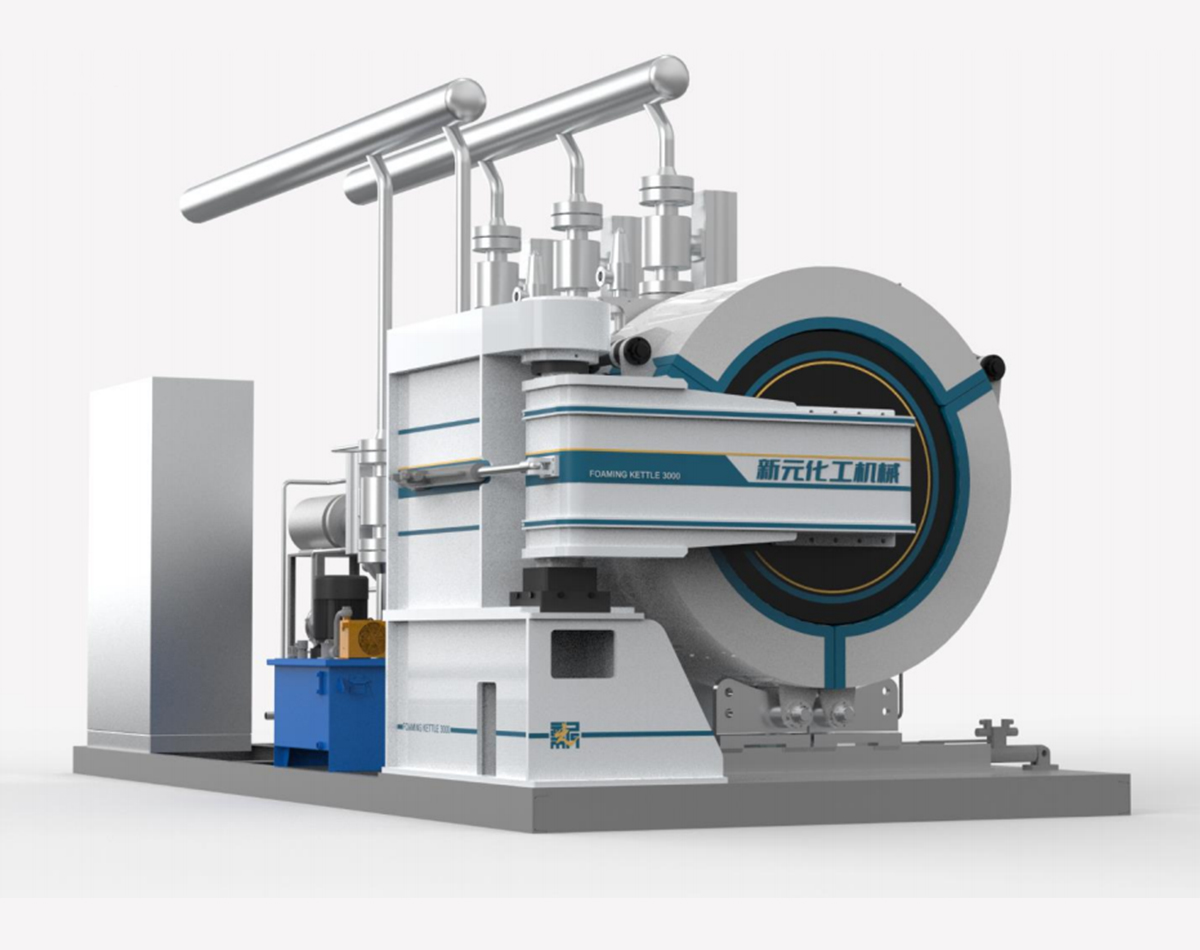 三瓣卡箍快开卧式发泡釜